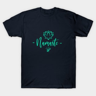 Namaste Lotus - Turquoise - T-Shirt